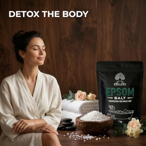 Image of Epsom Salt 2 Kg for Bath | 100% pure Magnesium Sulfate Crystals | Relaxing Muscle Soak, Stress Relief, Detox Bath Salt for Body, Foot Soak & Spa | Natural Bath Salt for Skin Care