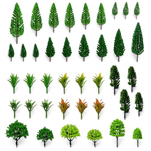GETRICH 40 Piezas Arboles Maqueta 4 16 cm, Ferrocarril Árboles Arquitectura, Arbre Miniature Modèle para Ferrocarril, Arquitectura, Mesa de Arena y Paisaje Miniatura DIY