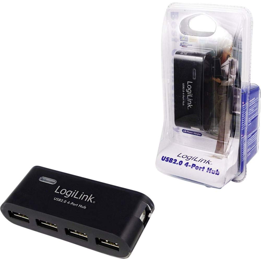 LogiLink USB 2.0 Hub 4-port mit Netzteil - UA0085