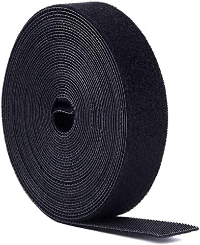 LEHSGY Cable Tidy Management 10 Meters LEHSGY Hook and Loop Fastening Tape Reusable Cable Ties Self Adhesive Straps Velcro Tape Cable Organiser for Computer TV Power and Other Cables - (15MM*10M)
