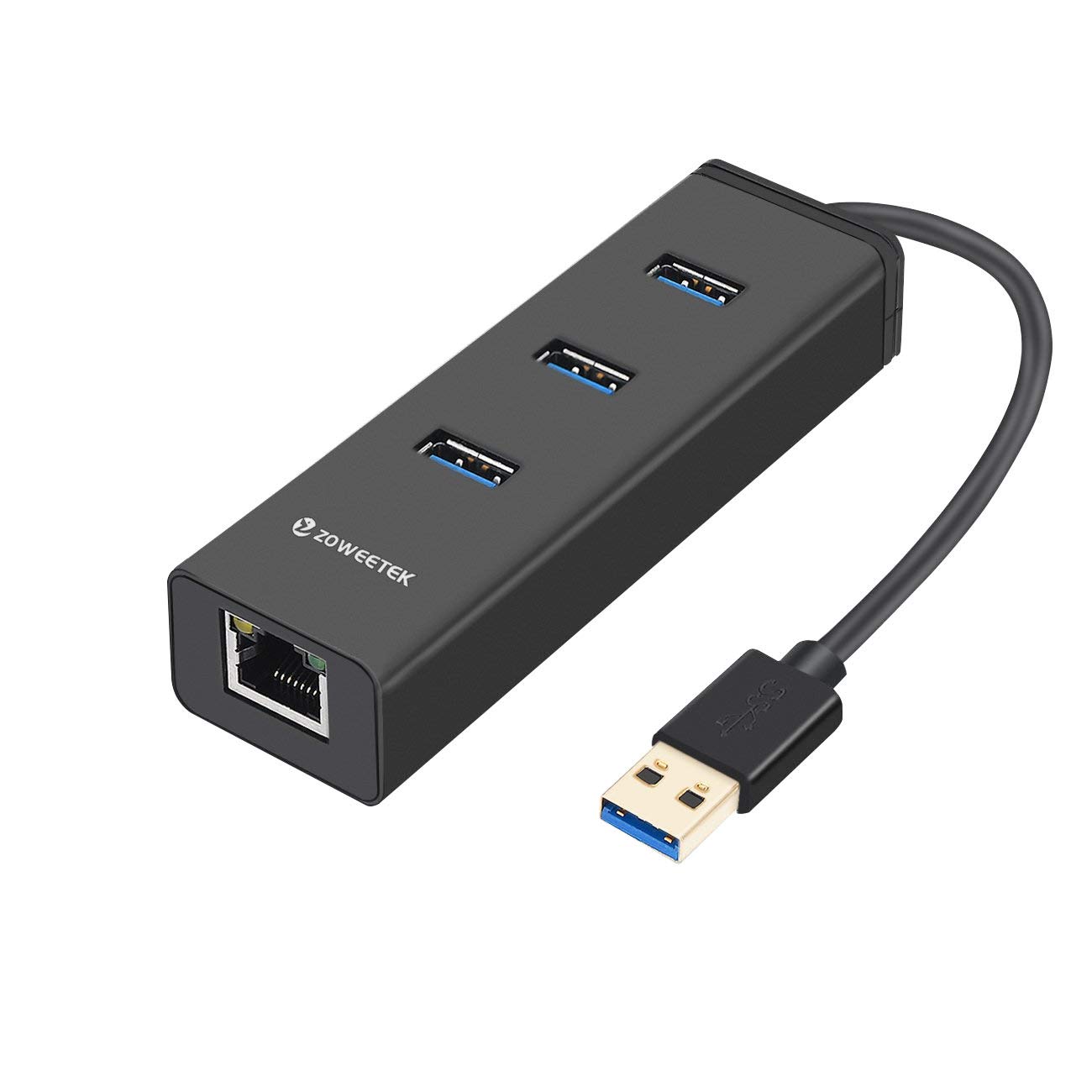 Amazon.co.jp: ZOWEETEK USBハブ 有線LANアダプタ付き 3ポートUSB3.0