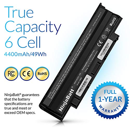 Ninjabatt Battery For Dell J1Knd N7110 N5010 N4110 N7010 3750 N5110 N4050 9T48V M5030 N5030 3550 N5050 N5040 3520 17R 1540 4T7Jn P20G N4010 3420 M5040 15R - High Performance [6 Cells/4400Mah] #TOP2