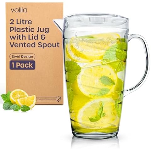 Clear Swirl Design 2L Plastic Jug Cover