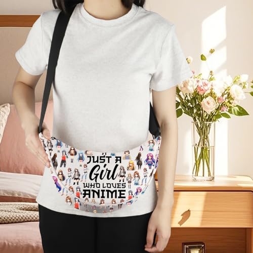 LEVLO Anime Fans Crossbody Bag Anime Lover Gift Just A Girl Who Really Loves Anime Shoulder Bag Cartoon Anime Merch4