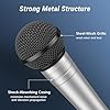 TONOR Cardioid Dynamic Vocal Microphone, Wired Vocal Mic with Integral Pop Filter and Spherical Mesh Grating, Handheld Mic with Noise Reduction, 6.35mm XLR Output, Singing, Stage, D58 Silver #2