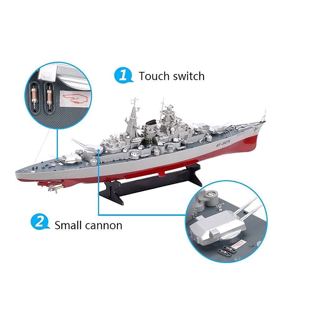 1：360 Torpedo Boat Ship Remote Control Aircraft Carrier 2.4G Electric RC Ship Large Military Battleship Destroyer Model for Pools and Lakes
