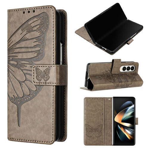 Étui cuir Galaxy Z Fold 5 au motif embossé relief pour habiller votre smartphone