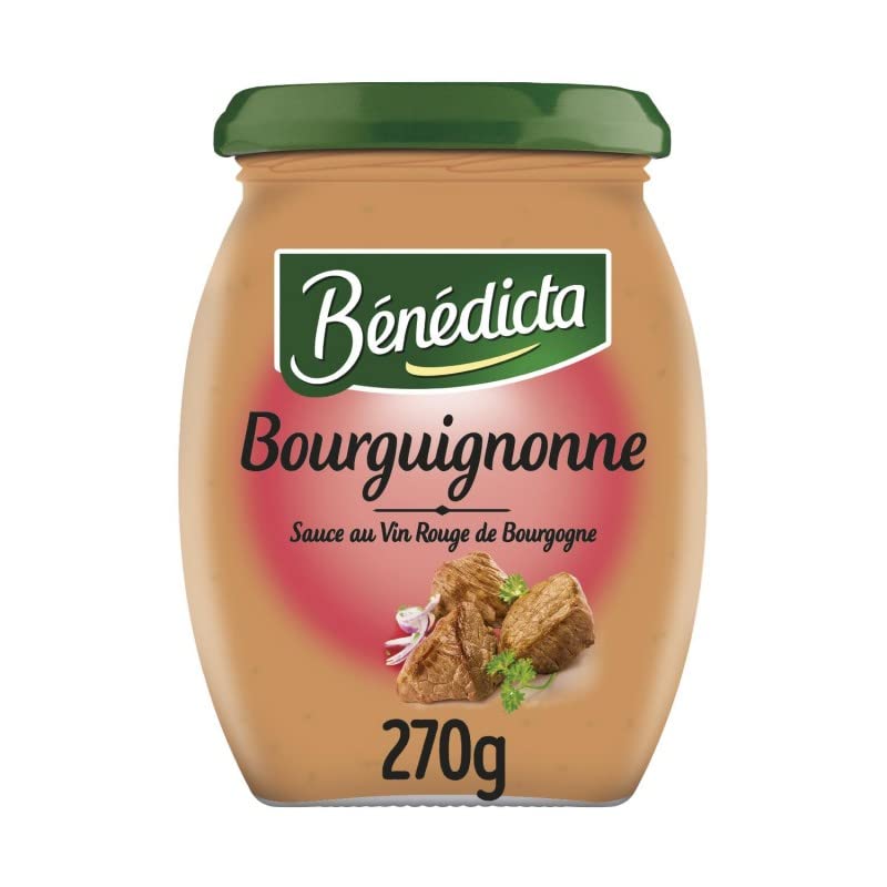 BENEDICTA Sauce Bourguignonne - La saveur de la Bourgogne dans votre assiette - 270g - Lot De 4 - Vendu Par Lot