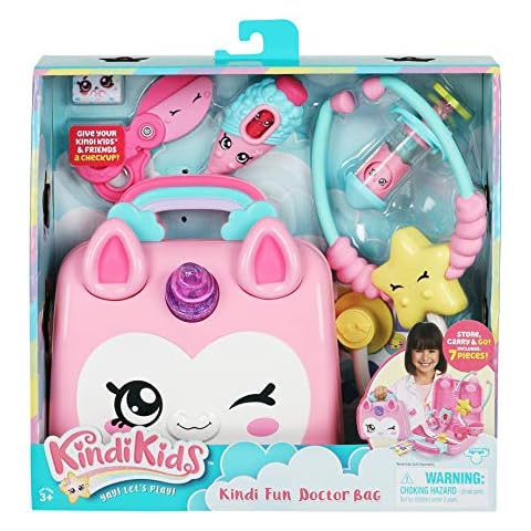 Kindi Kids Hospital Corner Unicorn Doctors Bag Play Set - Includes 4 Shopkins Accessories Cover
