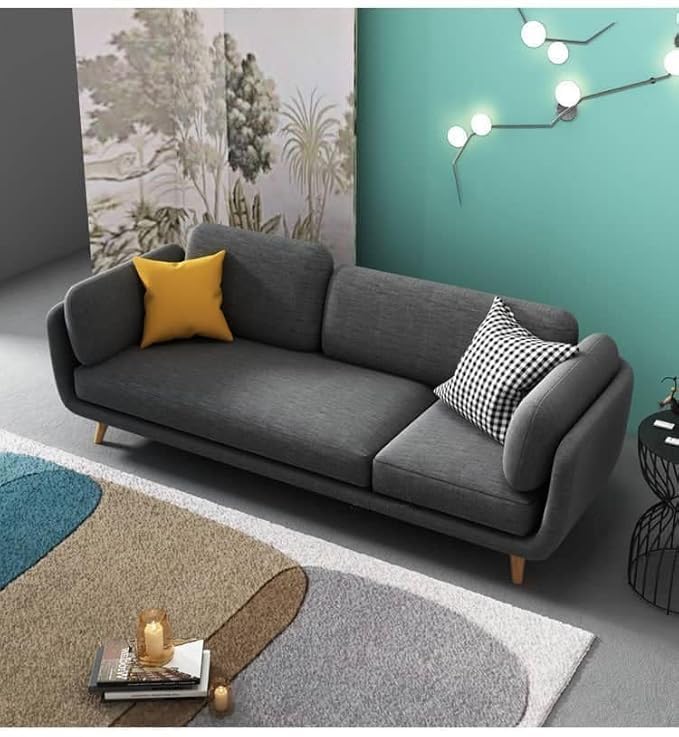 Image of Stylish & Modern Heavy Duty & Luxurious Traditional 3 Seater Sofa Chesterfield Sofa Arm Sofa Three Seater Sofa for Living Room Guest Room Hotels & Office. (Black)