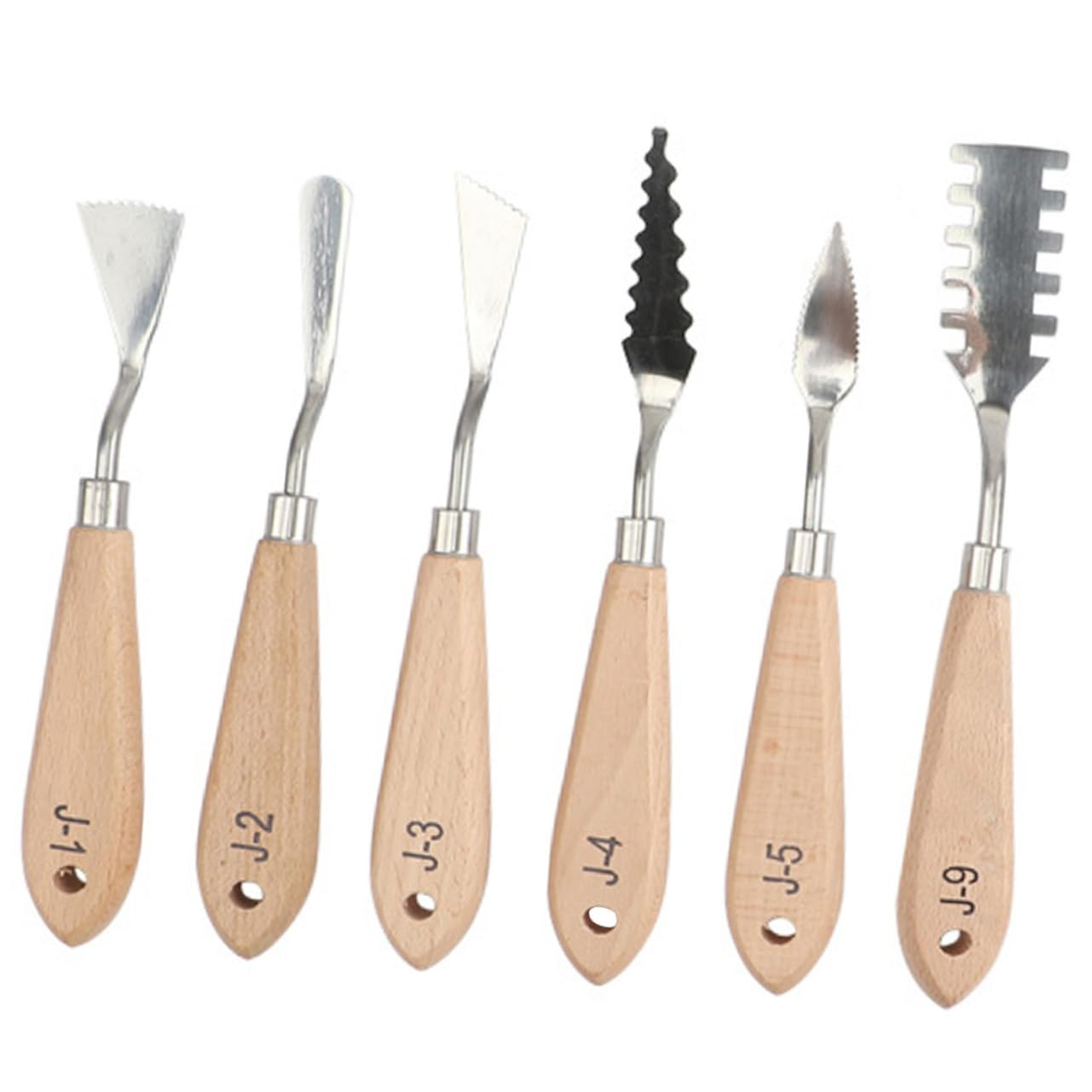 ULDIGI Painting Spatulas and Knives Set 6pcs Stainless Steel for Oil Acrylic Watercolor Art