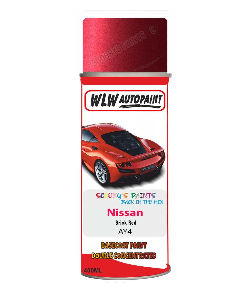 Basecoat Aerosol Spray Paint For Nissan Micra Brick Red 2002-2017 Code Ay4