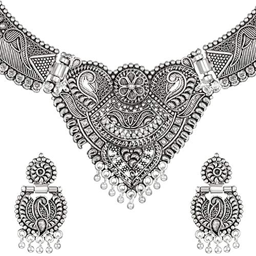 Oxidised Traditional Necklace Set