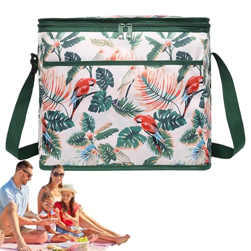 Fangfhai Bolsa Térmica Aislante - Tote de Compras Plegable para Congelados 18L - Bolso Grande Portátil Suave para Almuerzo de Camping Picnic Playa Pesca Eventos al Aire Libre
