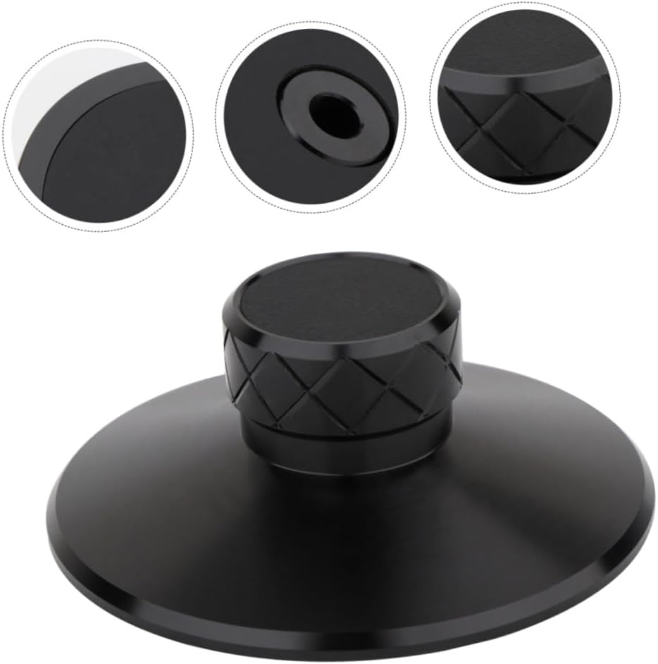 Zerodeko Professional Record Weight Clamp for Vinyl Turntable, Aluminum Magnesium Alloy Disc Stabilizer, Black Audio Turntable Accessory for HiFi Record Players