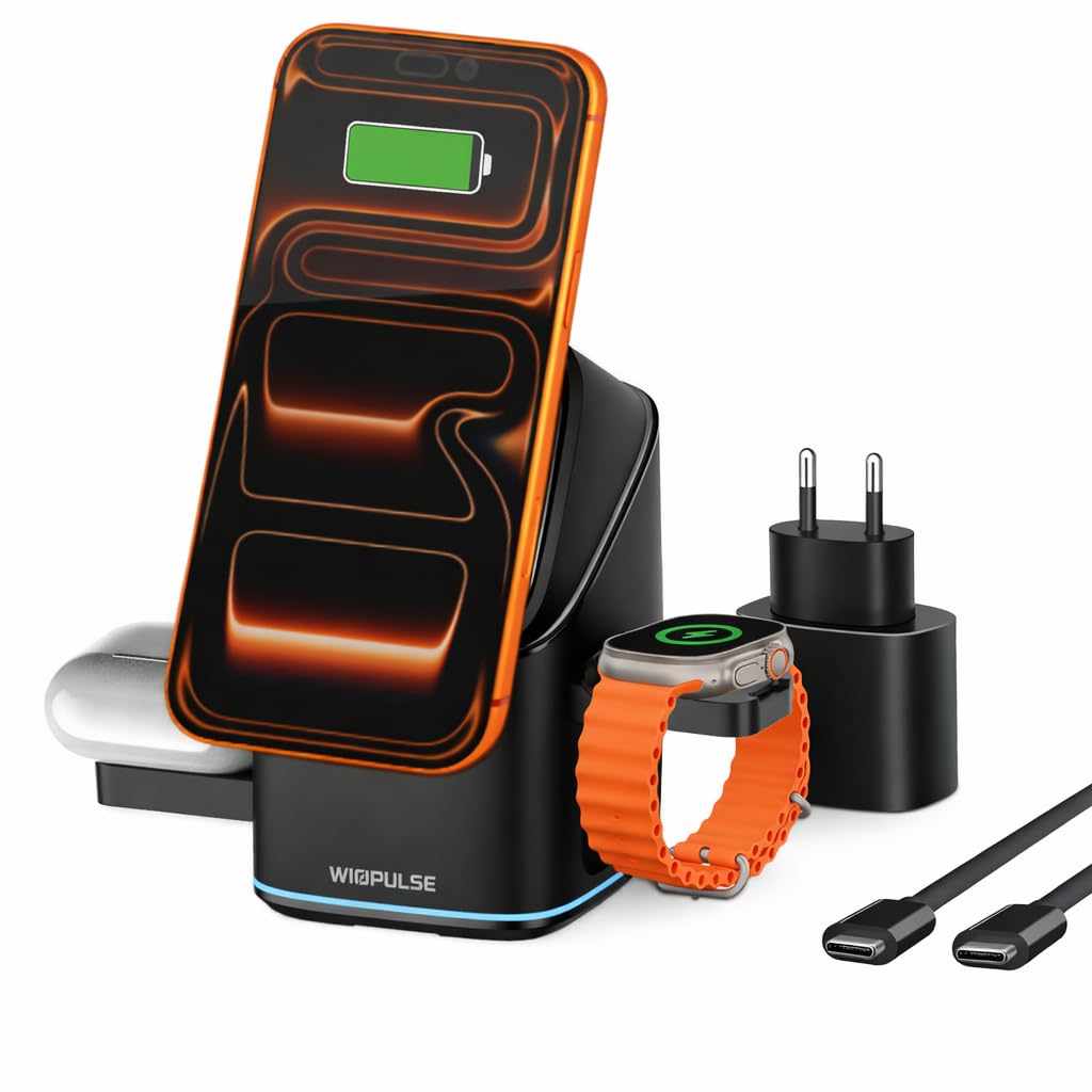 Station Charge 3en1 sans Fil pour iPhone Apple Watch AirPods