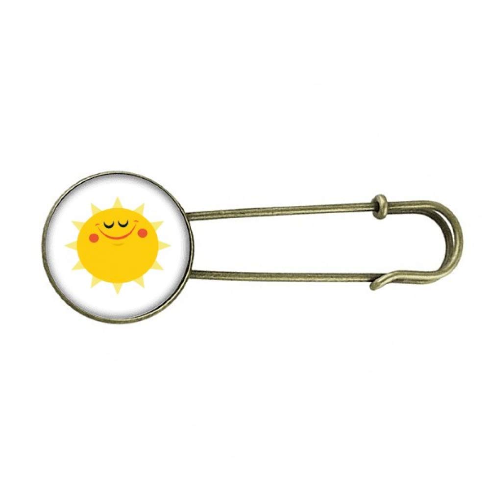 DIYthinker Universe And Alien Smiling Sun Retro Metal Brooch Pin Clip Jewelry