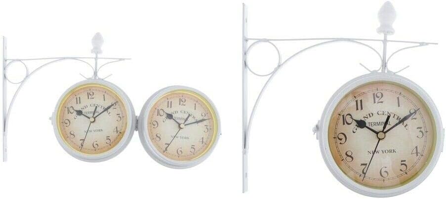 Home Decor 2X Silent 8.5" Inch Indoor Double Sided Outdoor Garden Wall Clock Decorative