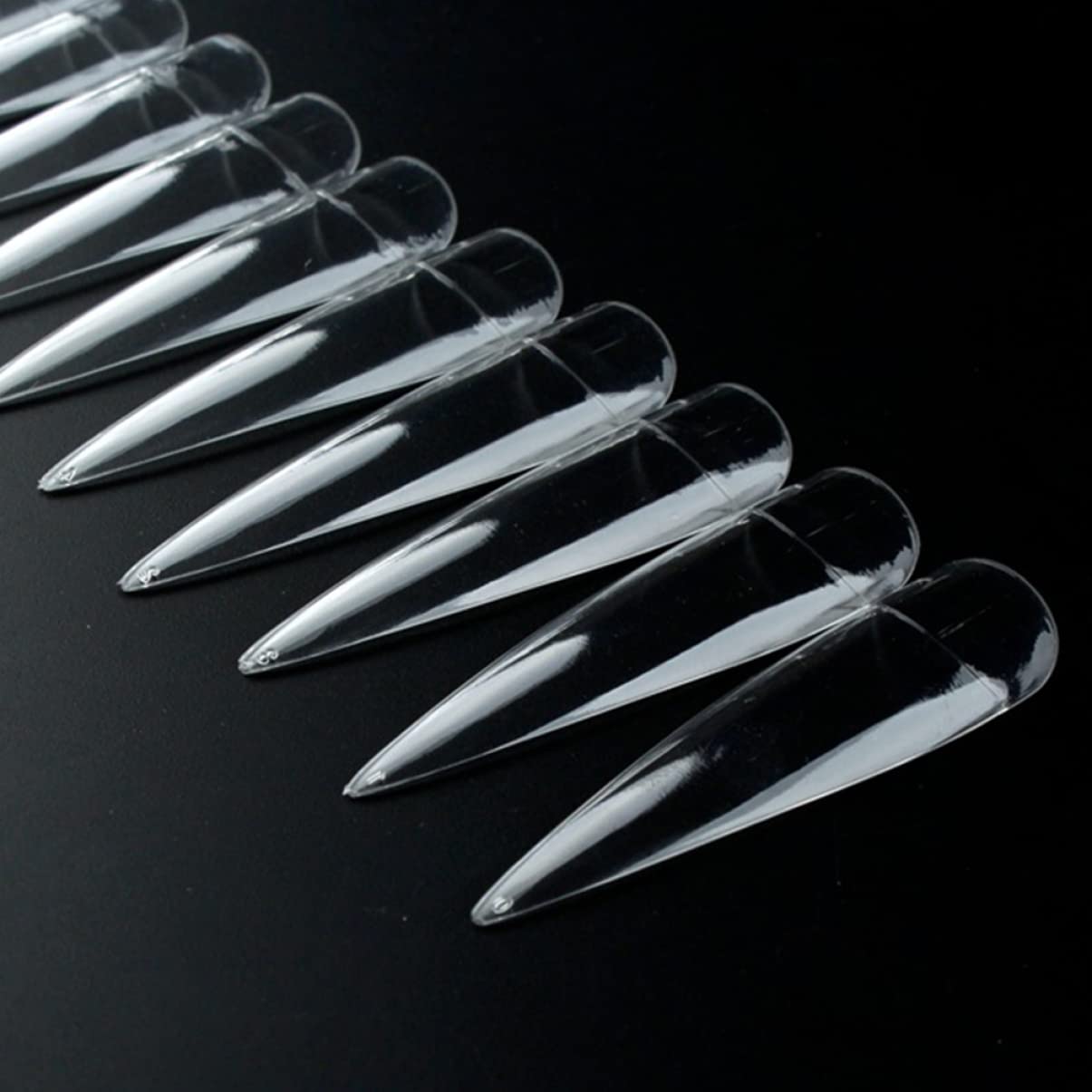 minkissy 1500pezzi Punte Unghie Trasparenti Lunghe Per Nail Art e Salone Accessori Per Ricostruzione Unghie Facili Da Applicare e Modellare