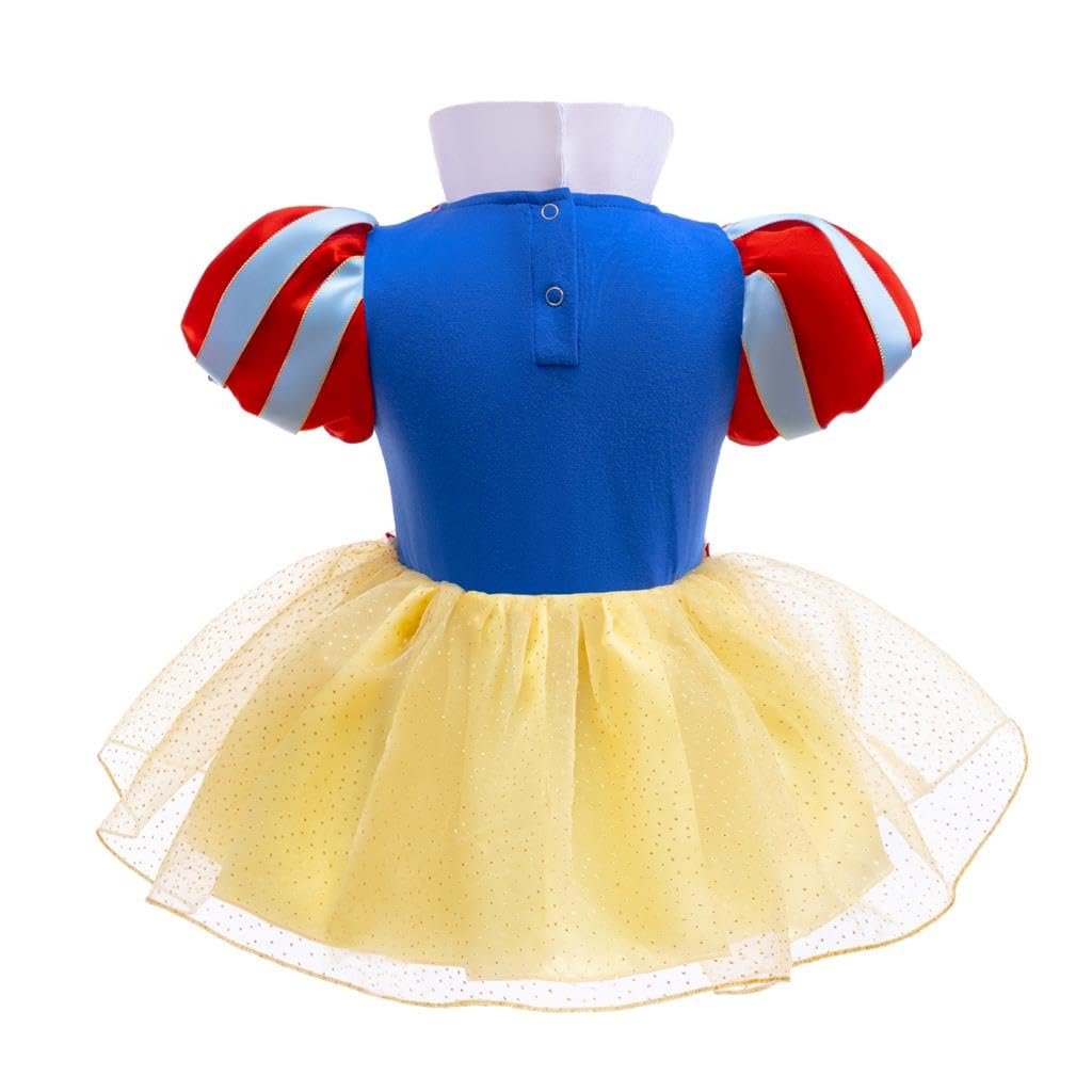 Lito Angels - Mono tipo pelele, disfraz de princesa para bebé y niñas con diadema con lazo, para fiesta de cumpleaños, Halloween - 2