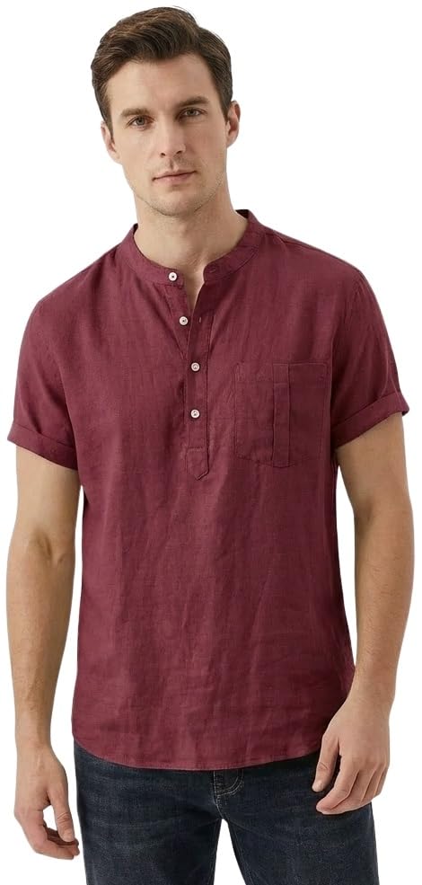 bollywood designer Men’s Cotton Short Kurta Regular Fit Half Sleeve Solid Casual Wear with Pocket Light Weight Breathable Fabric for Mens & Boys-picture-34