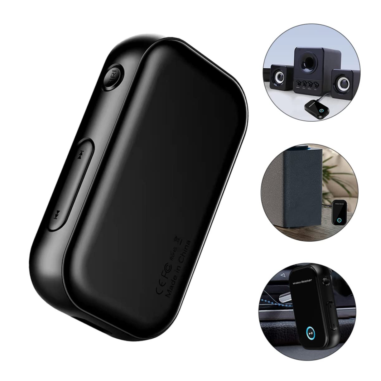 Uonlytech 5stücke Audio Receiver Wireless Adapter Für Auto -and-Play Empfänger Für Heimstereo Aux Hohe Kompatibilität Praktisches Design Für Müheloses Musikstreaming