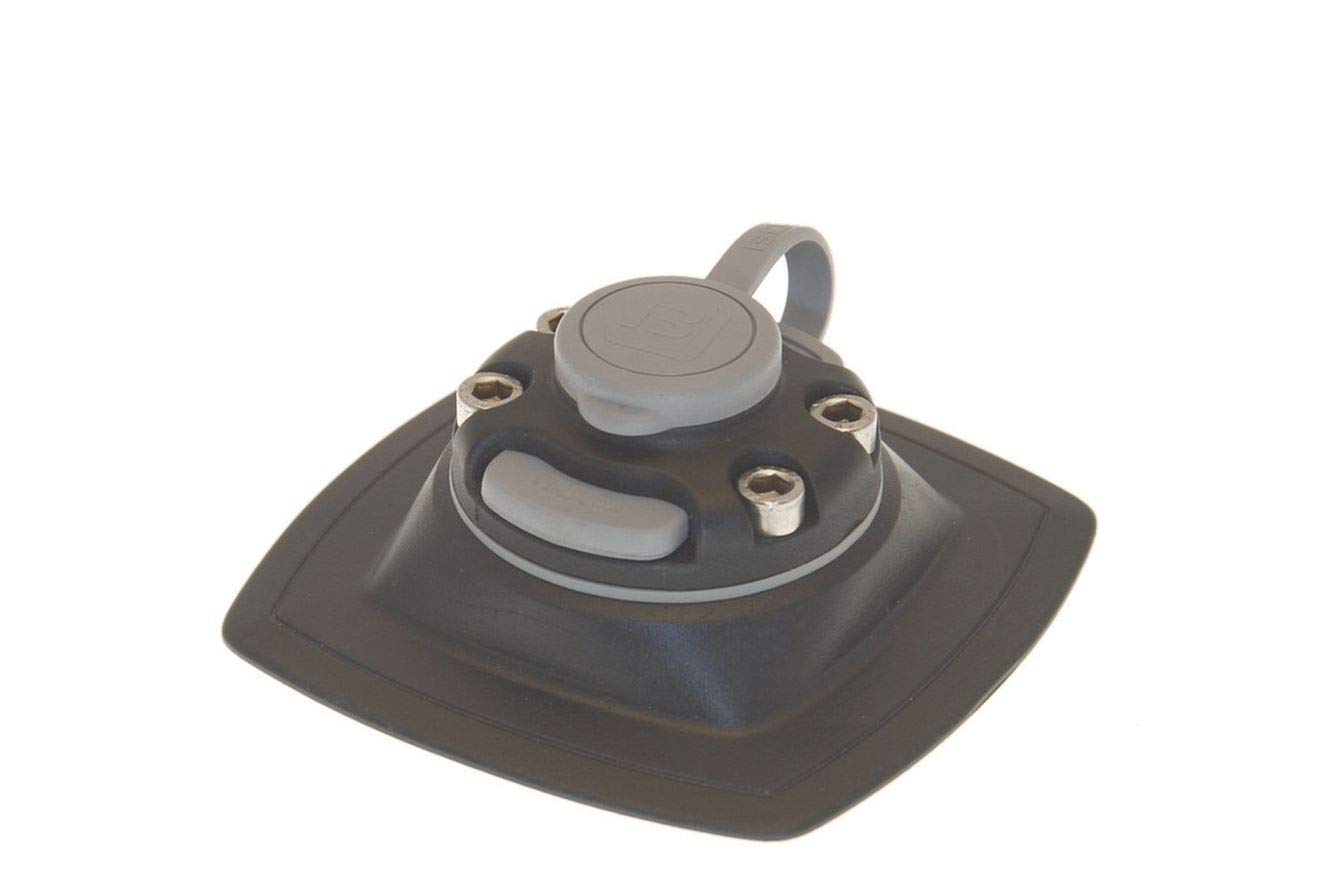 Fasten-Halterung [PVC Basis] (110 mm x 110 mm), PVC-Schlauchboote Montage: Kleben, Farbe::schwarz