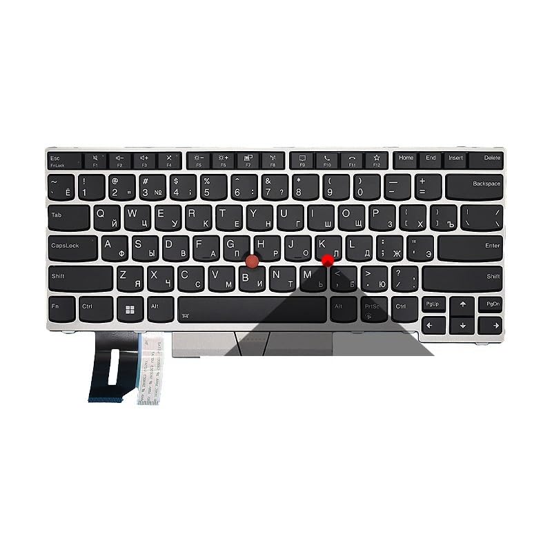 Clavier russe Thinkpad T480S L390 argent idéal pour le télétravail bilingue nocturne