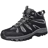 [MERPHINE] ハイキングシューズ トレッキングシューズ 登山 靴 メンズ キャンプ 山登り アウトドアシューズ ミドルカット ハイカット初心者 軽量 おしゃれブラック 27.5 cm
