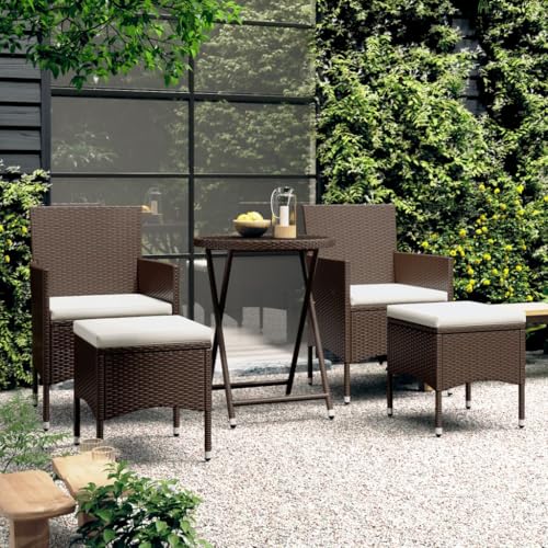 Ensemble de meubles de terrasse 5 pièces pour optimiser votre extérieur - 3