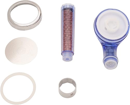 Miniatura 7 de Cabezal de ducha iónico, filtro de alta presión con cuentas, suavizante de agua y ahorro de agua, cabezal de ducha para piel seca y cabello