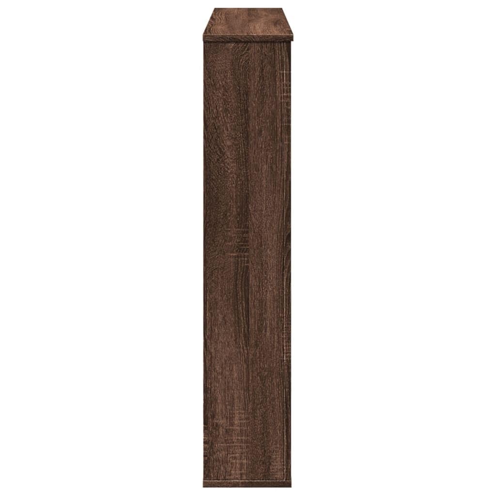 Rantry Arredo Cornice per Camino Rovere Marrone 100x20x100 cm in Truciolato, Mobilia Cornice Camino, Camino da Pavimento con Cornice e Bruciatore, Accessori Camino, Cornice Legno
