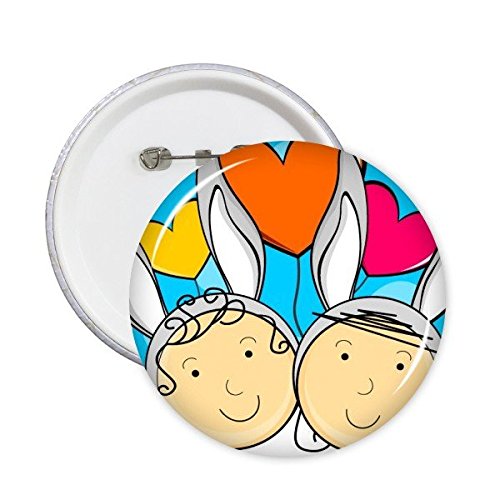 Badge Pâques Religion Christianisme : 5 broches lapin mignon déco vêtement