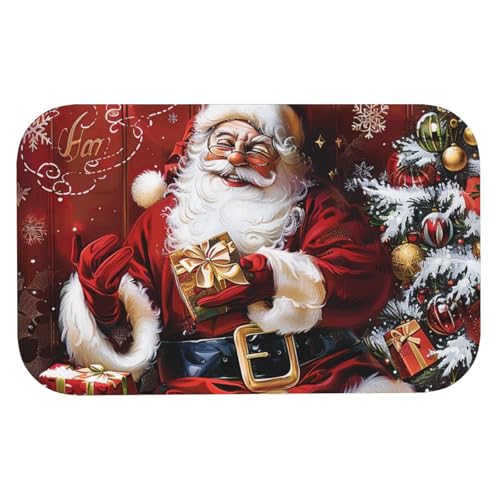 Tapis de bain Père Noël diatomée 80x50 cm antidérapant - 8