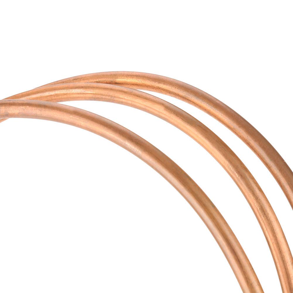 2M T2 Tuyau de Cuivre Souple Tube de Cuivre pour Tuyauterie de Réfrigération OD 6mm ID 4mm Épaisseur 1mm pour Réfrigération (OD 6mm, ID 4mm)
