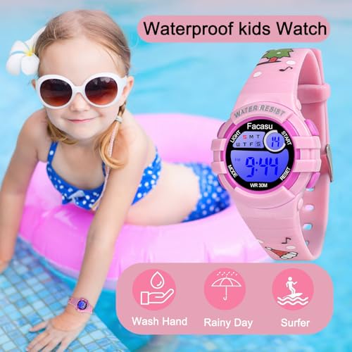 Image of Kids Digital Watch for Girls Boys,Children's Waterproof Colorful Light UP Outdoor Sport Watch with Stopwatch Alarm-Kids Gifts for Girls Boys