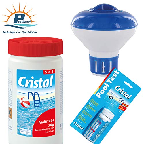 PoolSpezi Starter Set 4 Chlorine Water Care Pool Set Cristal Bayrol