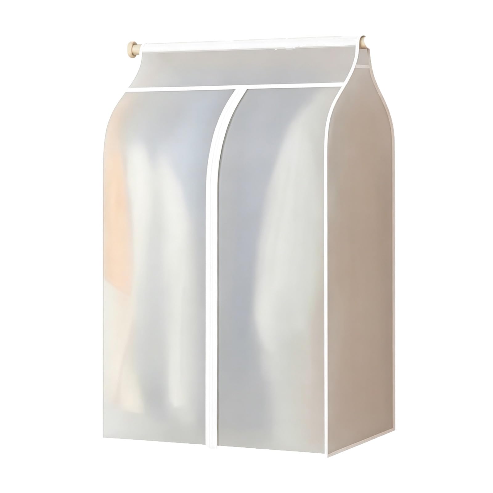 Clothes Rack with Cover, PEVA Fully Enclosed Translucent Garment Covers