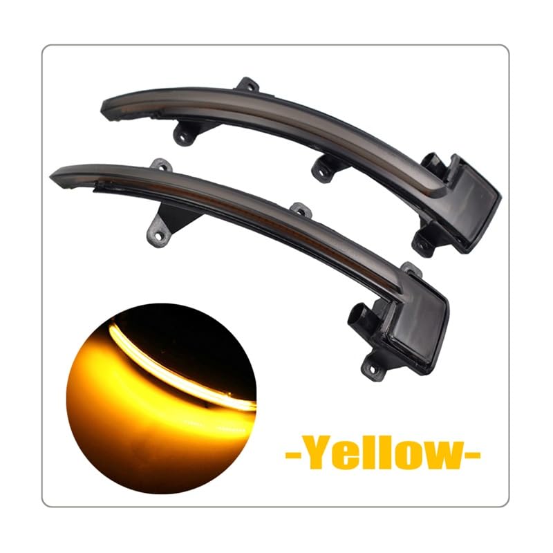 2 sztuk lusterko boczne dynamiczny migacz dla Audi TT Mk2 8J TTS R8 2007-2014 sekwencyjny kierunkowskaz samochodu lampka kontrolna(Yellow)