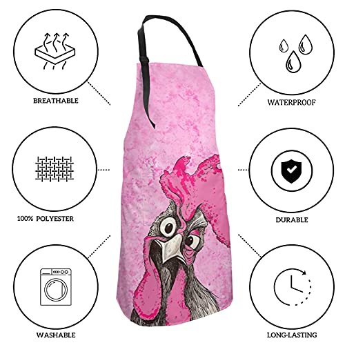 Gocerktr Funny Chicken Bib Apron With Adjustable Neck For Men Women,Suitable For Home Kitchen Cooking Waitress Chef Grill Bistro Apron #TOP5