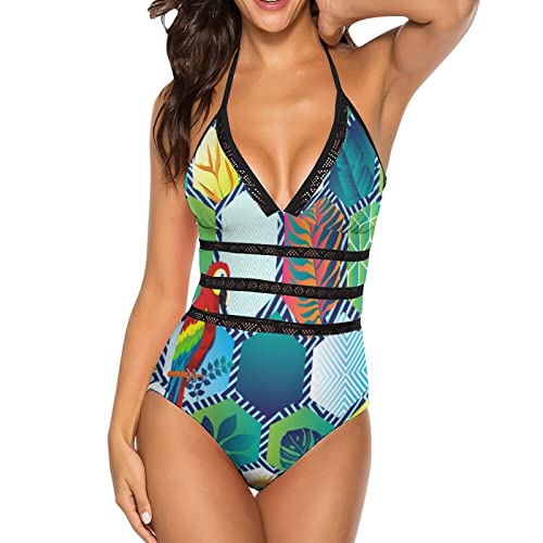 Swimsuit une pièce femme oiseau tropical pour vos vacances au soleil