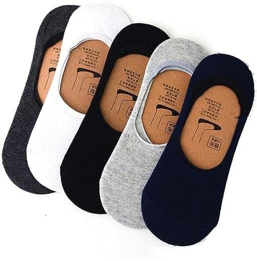 Men’s Cotton Ankle Socks Soft and Comfortable for Daily Use Grey Multipack of 5