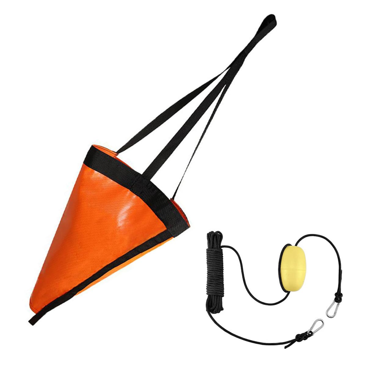 18-Zoll-Bootsanker-Schwimmset, PVC-Traktionsanker-Driftsocke, 18-Zoll-Driftanker-Schleppseil-Wurfleine für Boot-Drift-Bremsschwimmer-Set