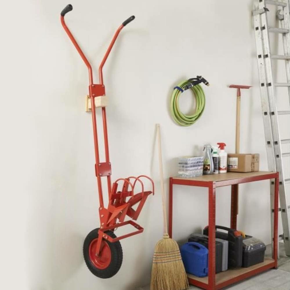 TERRE JARDIN Cultivateur a Roue 40 cm Diamètre 4 en 1 Manuel avec Sarcloir Butoir Griffe Soc de Charrue