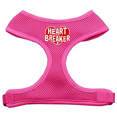 Mirage Pet Products Heart Breaker Soft Mesh Dog Harnesses, Large, Pink