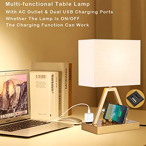 Lámpara de mesa táctil Briever con USB y dimmer miniatura 6
