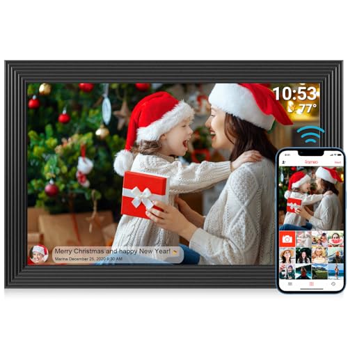 Image of FRAMEO WiFi Digital Photo Frame, 10.1 Inch Digital Picture Frame, 1280x800 IPS LCD Touch Screen, Auto-Rotat Built in 16GB Memory, Share Moments Instantly via Frameo App from Anywhere, New Model Black