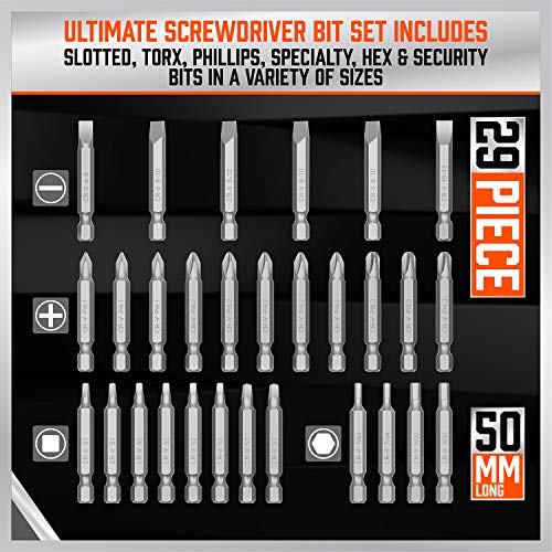HORUSDY 208-Piece Screwdriver Bit Set, Made Chrome Vanadium Steel Security Bit