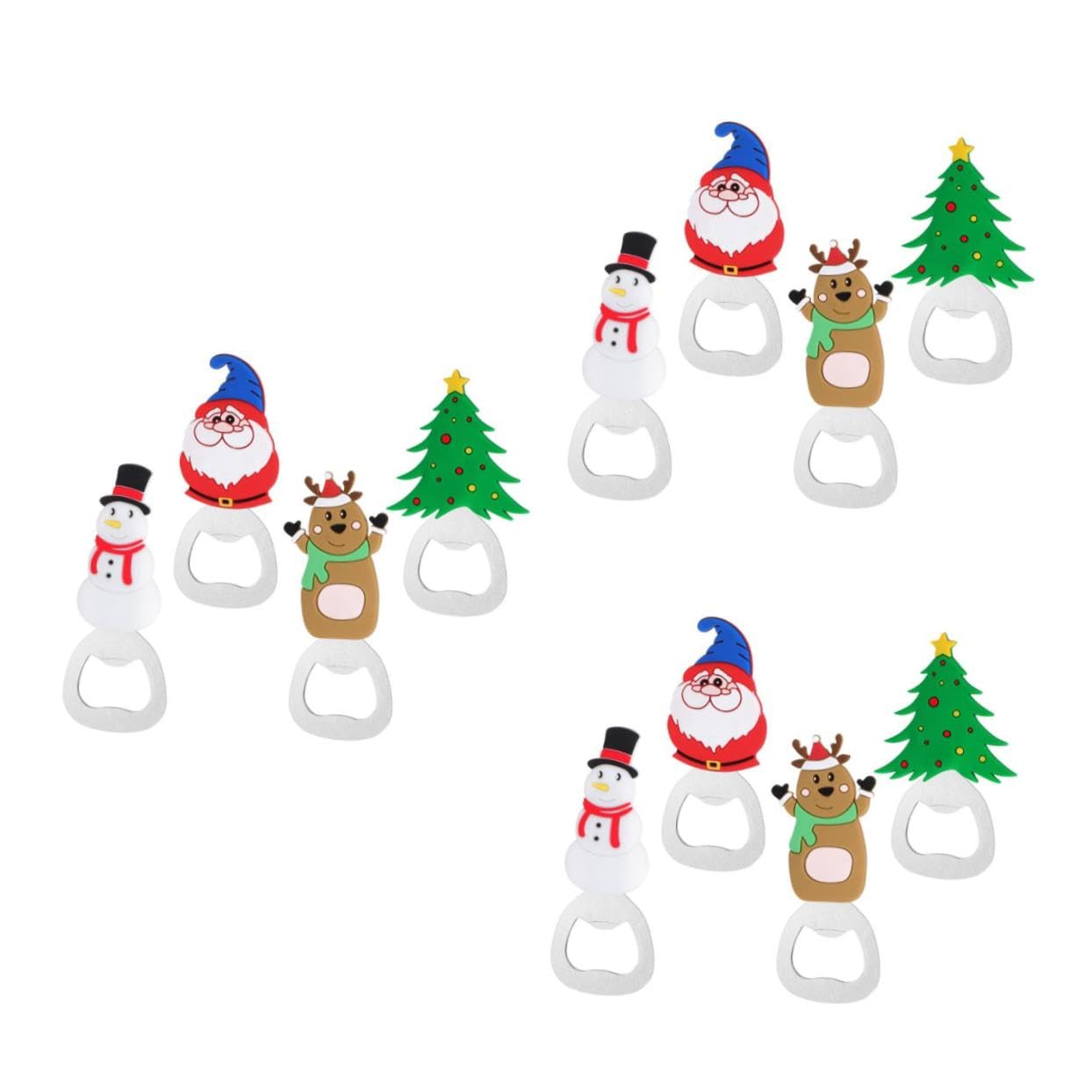 Ouvre-bouteilles IMIKEYA ours et sapin : lot de 12 décapsuleurs pour fêtes