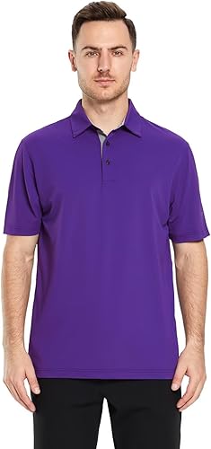 Miniatura 2 de Camisa de golf para hombre, manga corta y larga, absorbe la humedad, ajuste seco, rendimiento sólido, casual, piqué, polo de golf para hombres